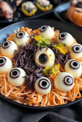 Spooky Halloween Eyeball Pasta Salad Recipe