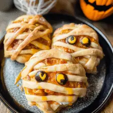 Halloween Mummy Breakfast Rolls