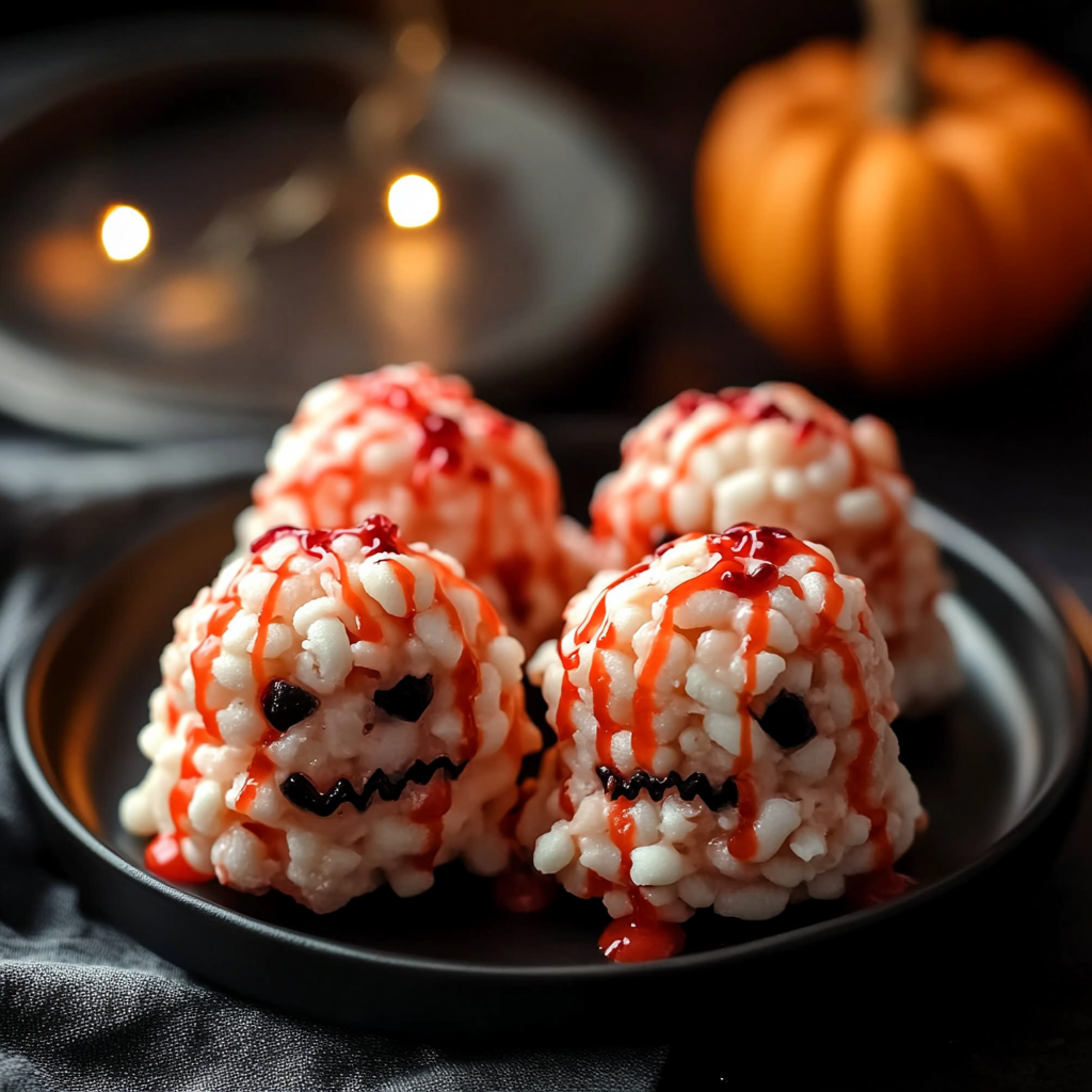 Marshmallow Rice Bubbles Halloween Brains Recipe