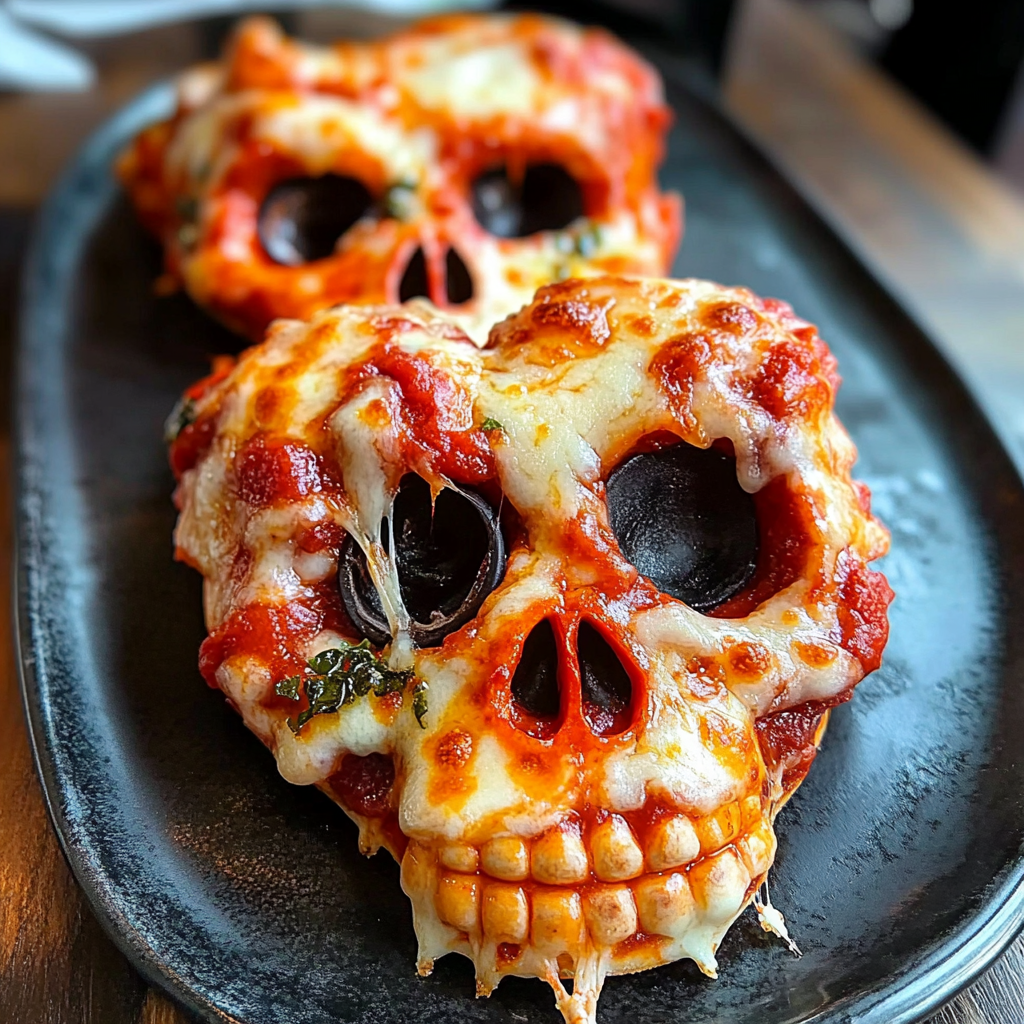 Spooky Pizza Skulls