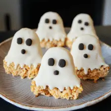 Rice Krispie Treat Ghosts