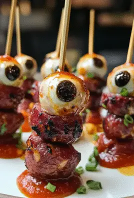 Skewered Salami Eyeballs