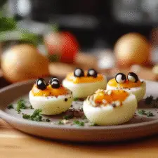 Spider Deviled Eggs