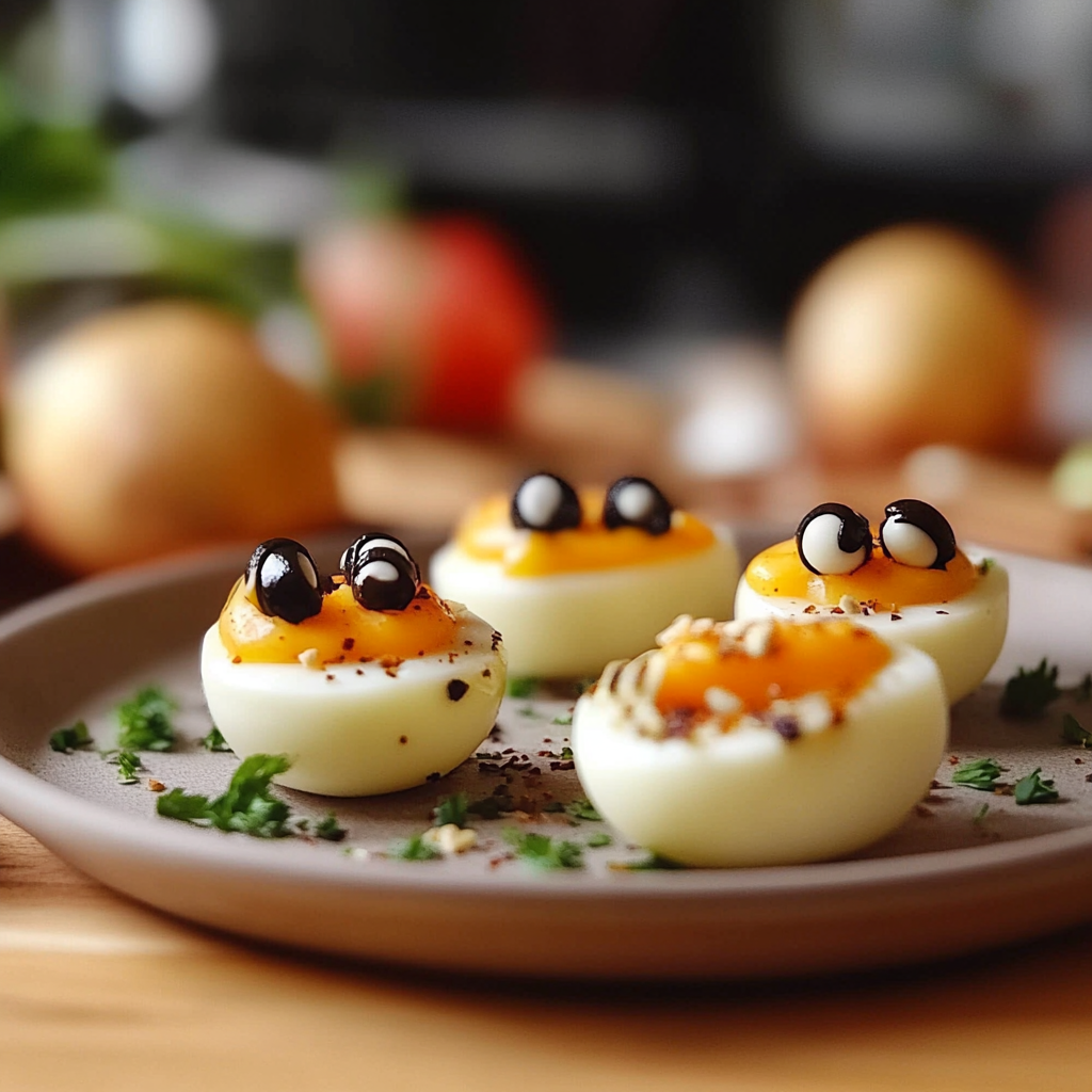 Spider Deviled Eggs Recipe