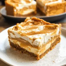 Swirled Pumpkin Cheesecake Bars