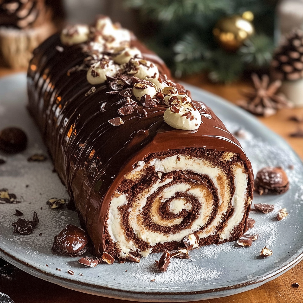 Chocolate Hazelnut Yule Log