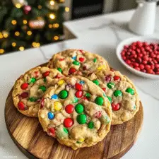Christmas M&M Cookies