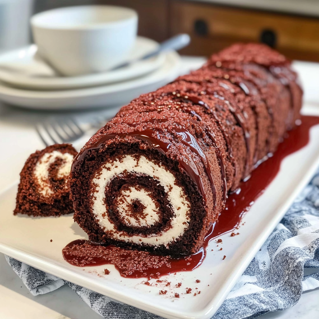 Red Velvet Cake Roll Recipe