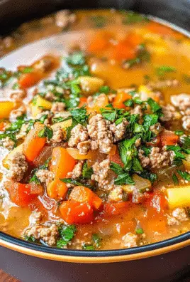 Classic Hamburger Soup Recipe