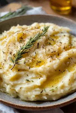 Creamy Mashed Potatoes with Herb & Garlic
